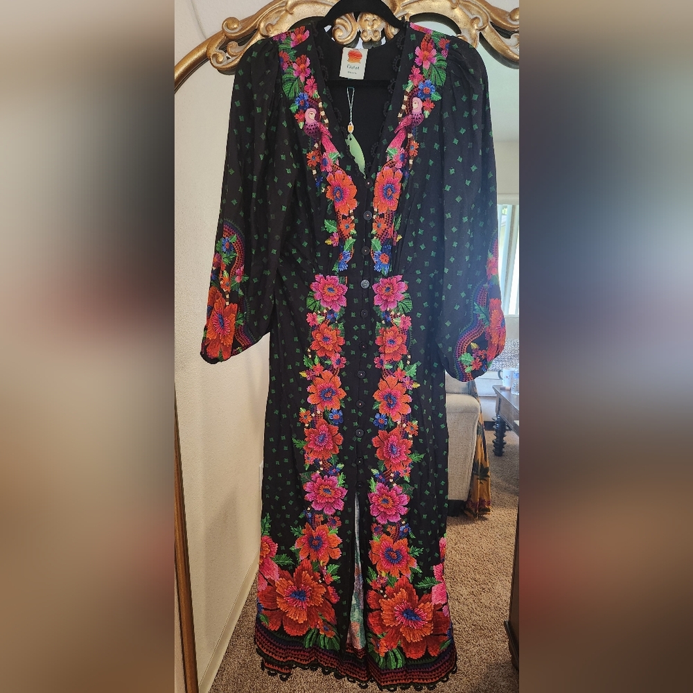 Farm Rio Black blooming garden dress - Picture 4 of 13